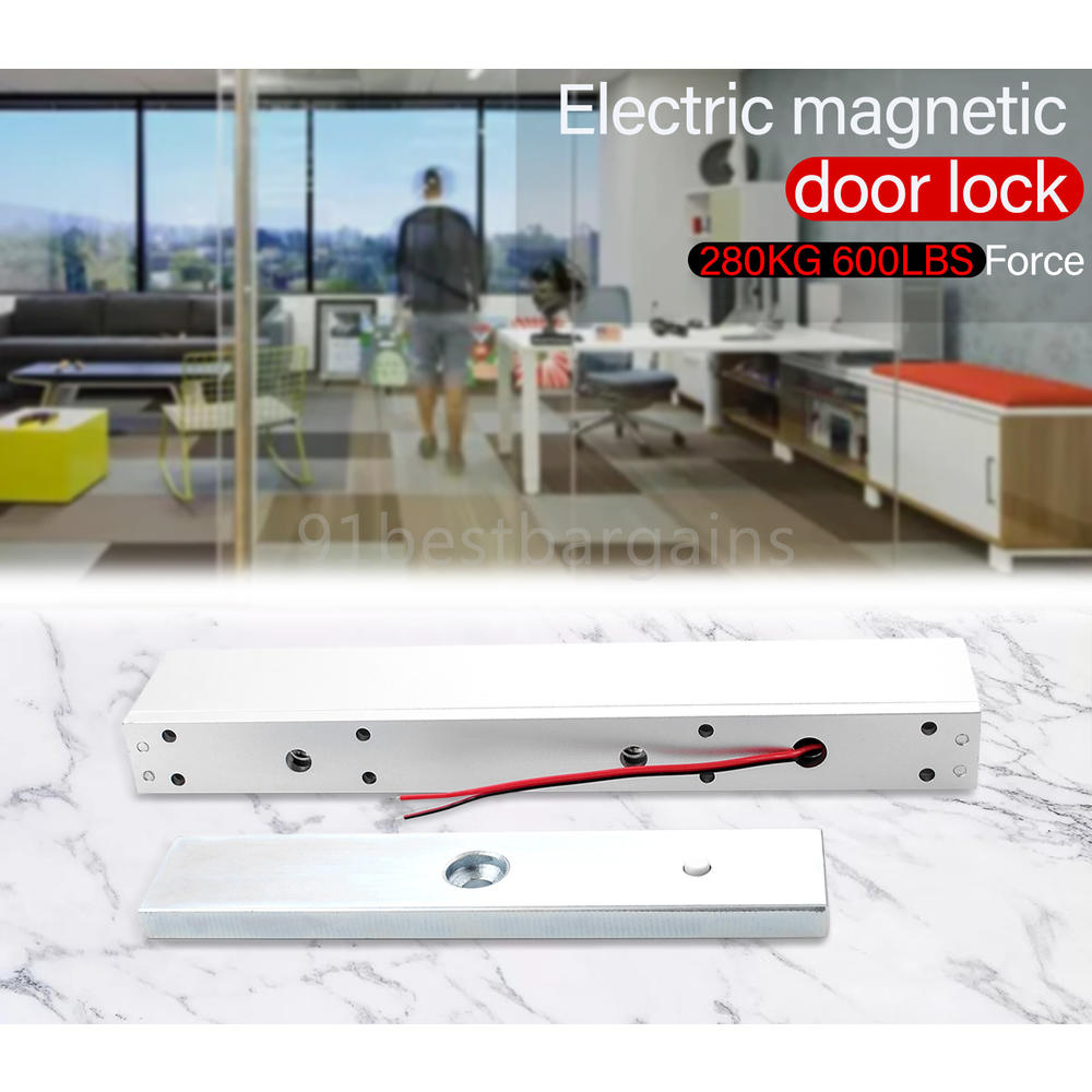 thinkstar 280Kg/600Lbs Magnetic Door Lock Indoor Kit With Lz Bracket Us Ship
