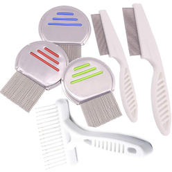 thinkstar Nits Free Lice Comb Stainless Steel Louse Head Lice Comb Flea 6 Comb Metal