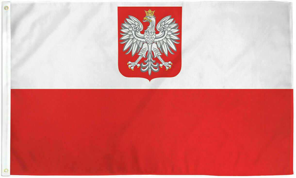 thinkstar Poland Eagle Flag 3X5Ft Flag Of Poland Polish Flag 3X5 House Flag 100D