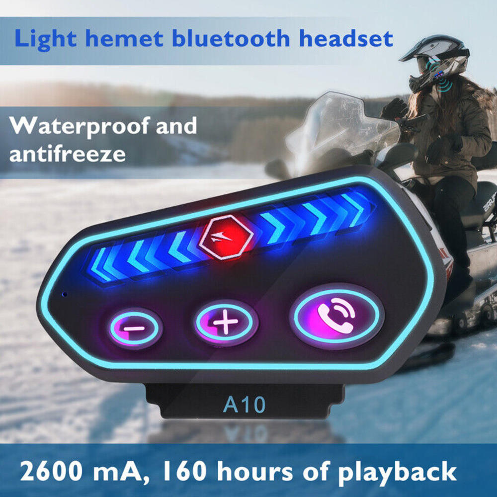 thinkstar Bluetooth 5.0 Motorcycle Helmet Intercom Headset Interphone Speaker Headphone Us