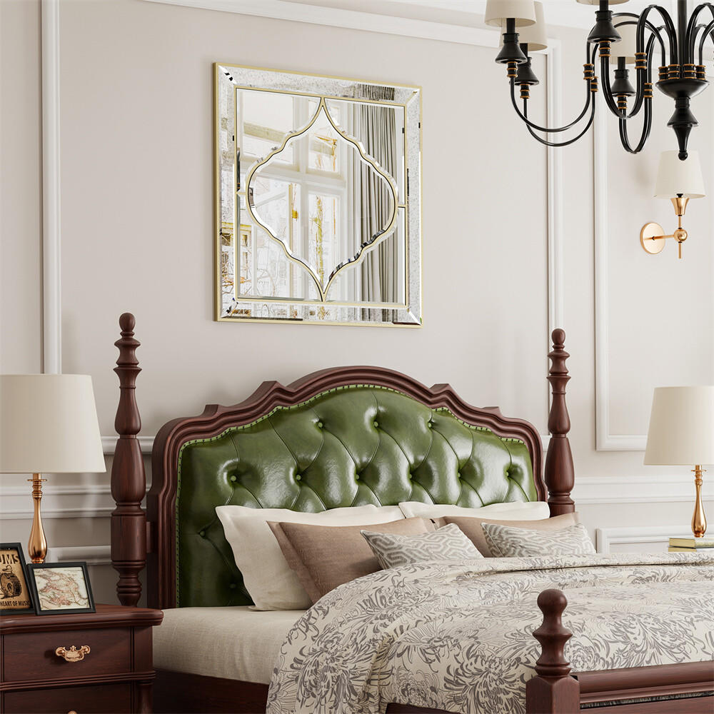 Thinkstar Large Square Wall Mirror Silver Bedroom Bathroom Living Room Thinkstar large square wall mirror silver bedroom bathroom living room