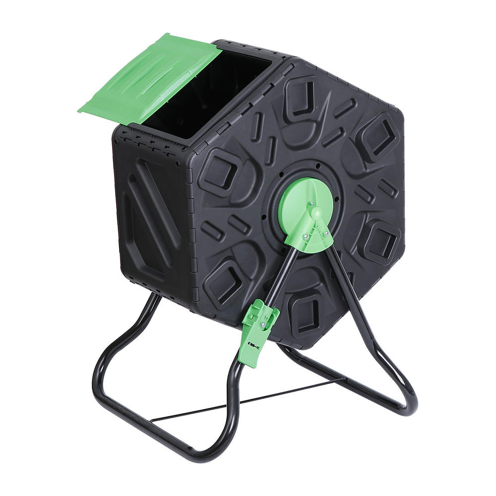 thinkstar Hexagonal 18.5Gal Garden Composter Rotating Compost Bins ...