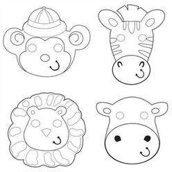 Creative Converting Safari Adventure Color Your Own Paper Masks 12 Per Pack Jungle Zoo Birthday