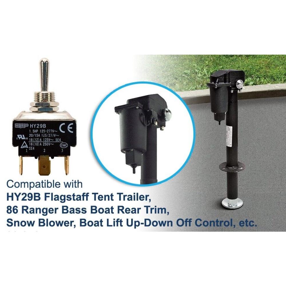 HQRP Momentary Toggle Switch for HY29B Flagstaff Tent Trailer Snow Blower Off Control