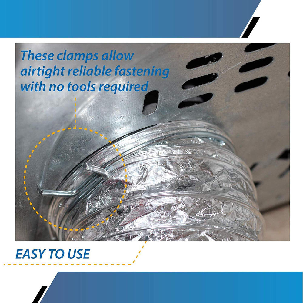 thinkstar 4 Inches Aluminum Ducting Metal Spring Vent Tension Squeeze ...