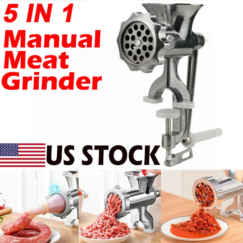 thinkstar Meat Grinder Manual Mincer - Manual Meat Grinder Sausage Maker Table Mount Pork