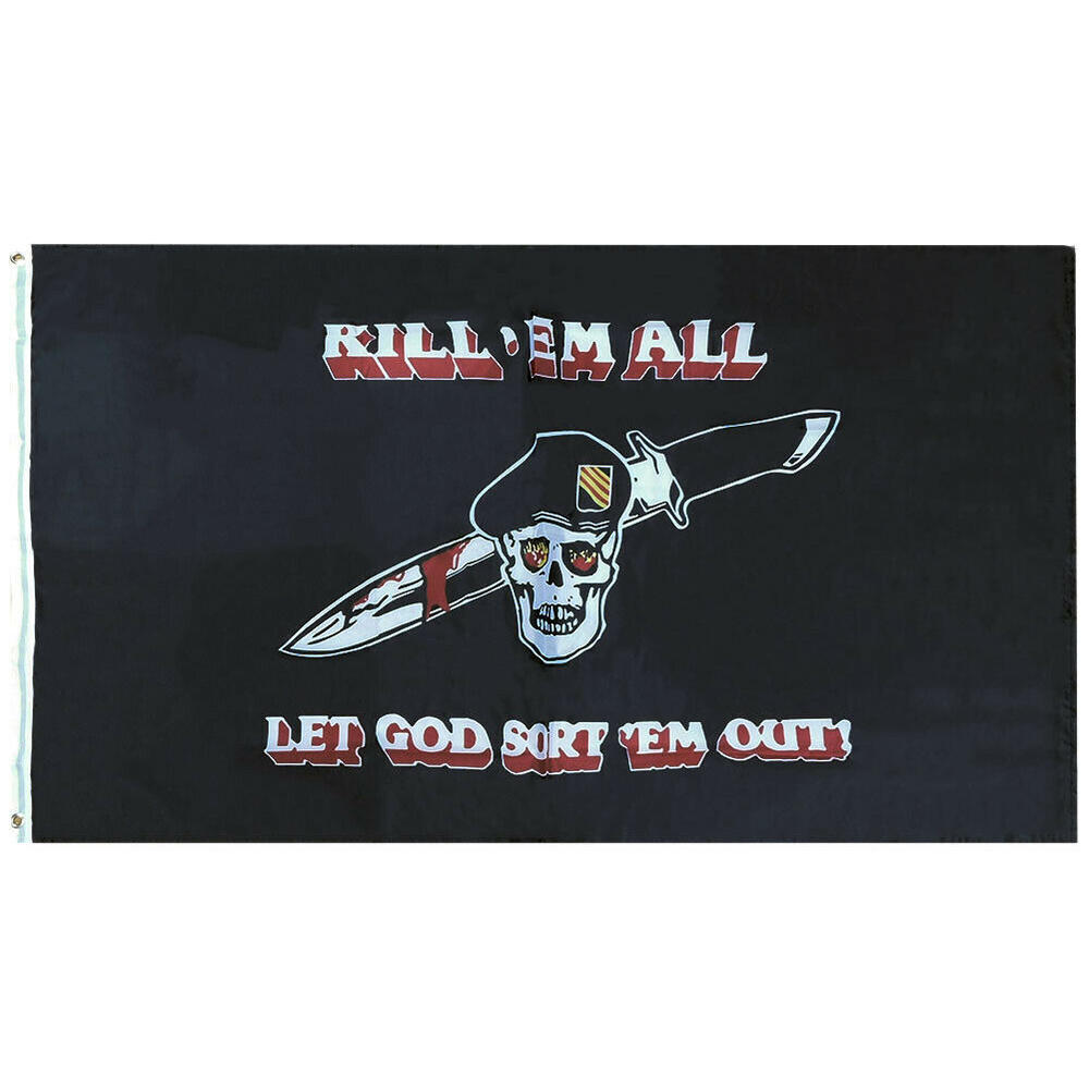thinkstar 3X5 Kill'Em All Let God Sort'Em Out Special Forces Flag Premium Banner Top 100D