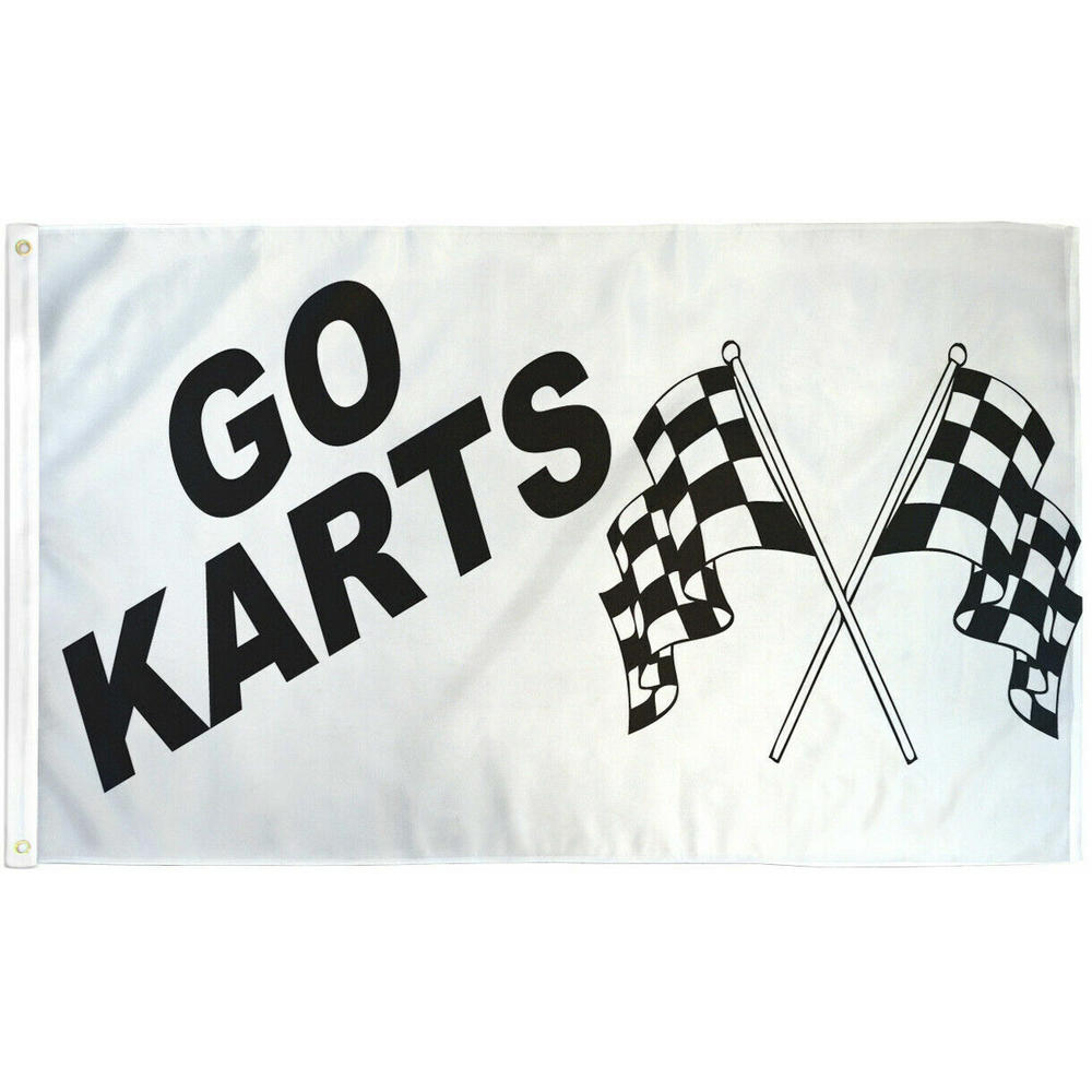 Trade Winds Go Karts Flag 3x5 Go Kart Racing Banner Sign Cart Racing Go Carts Here 100D