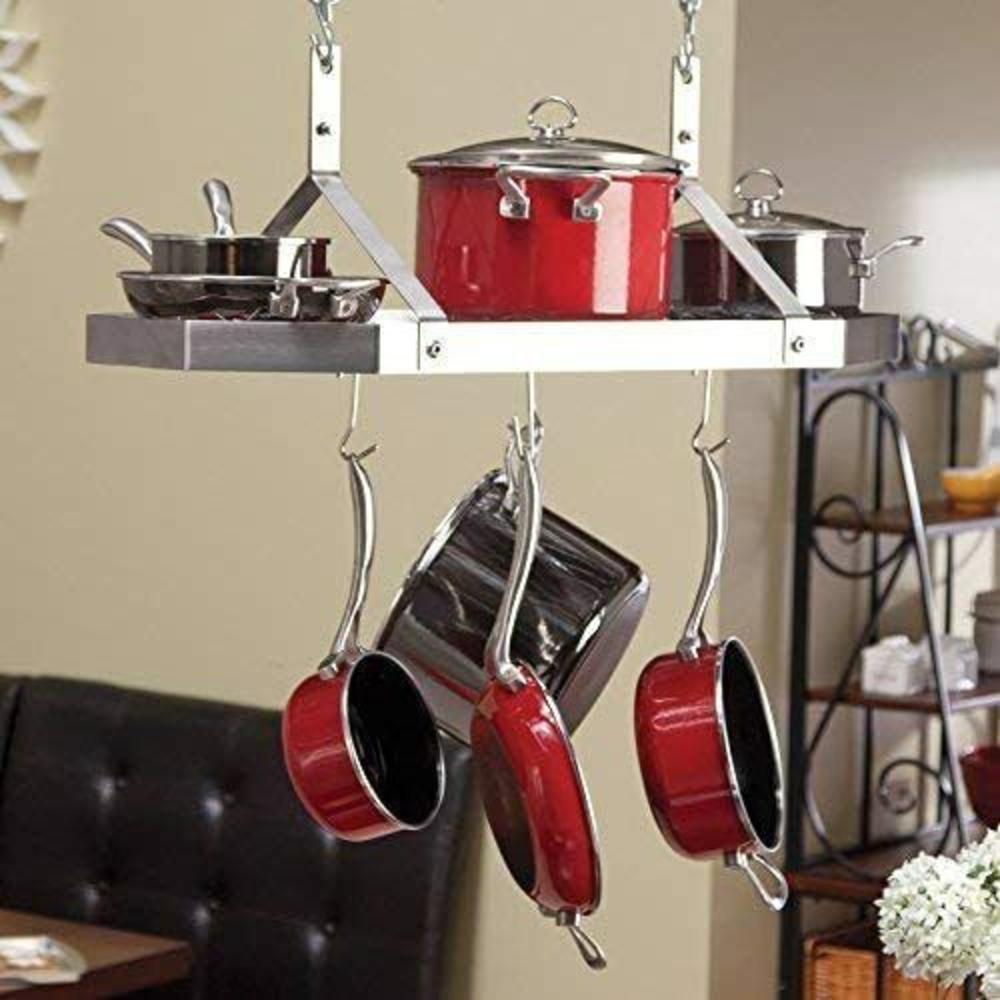 Cuisinart Stainless Octagonal Kitchen Pot Pan Utensils Rack Cookware Hanger