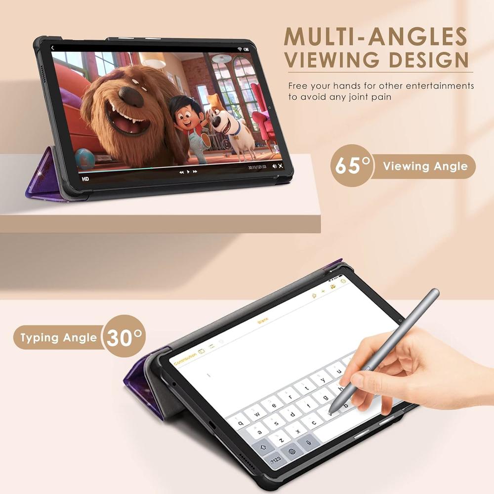 thinkstar Slim Case For Samsung Galaxy Tab A7 Lite 8.7" 2021 (Sm-T220/T225/T227U), Ultra Thin Folio Tri-Fold Flip Pu Leather Book …