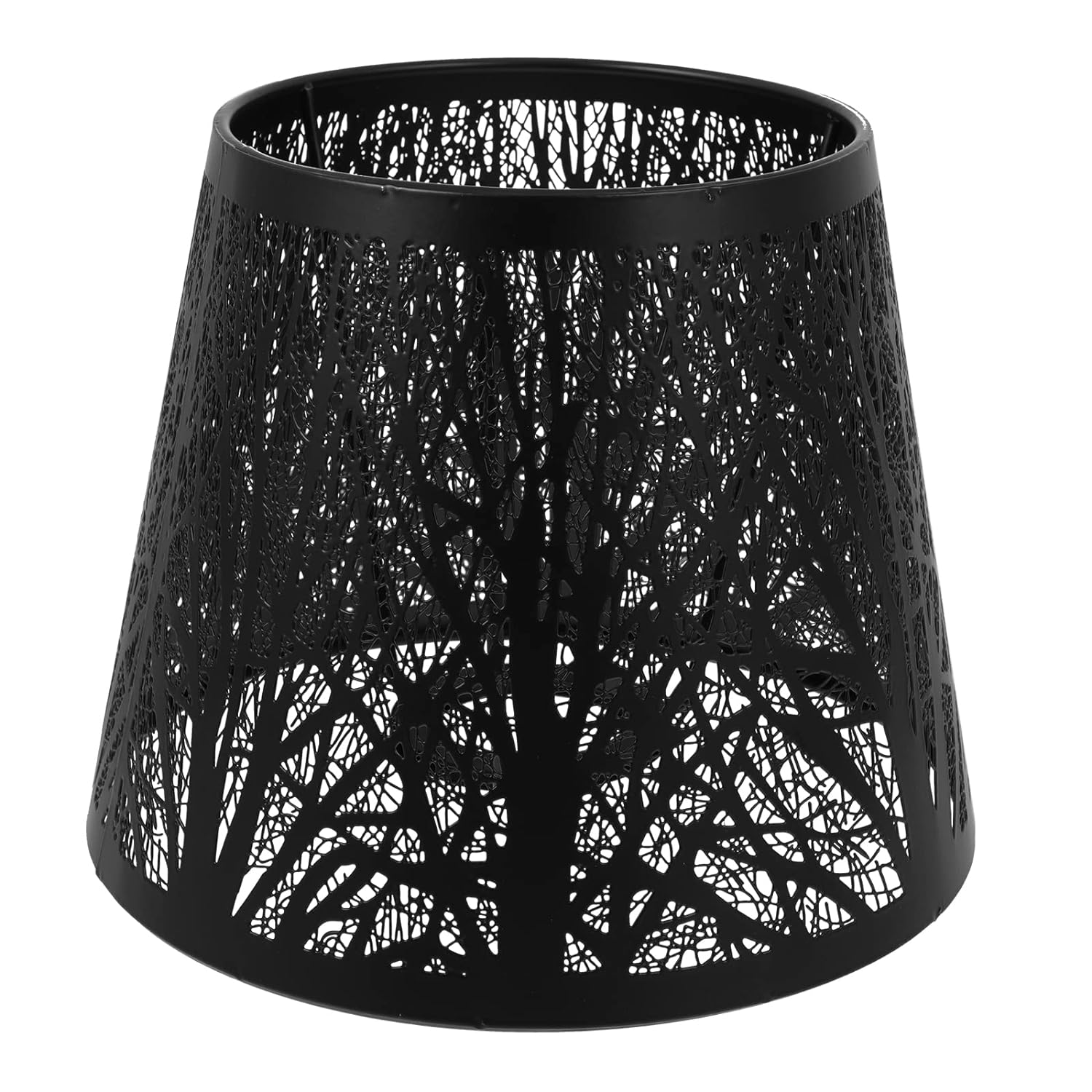 thinkstar Lamp Shades E27 Tree Shadow Lamp Shade, Clip On Table Lampshade Hollow Out Metal Lampshade Light Lampshade For Table Lam…