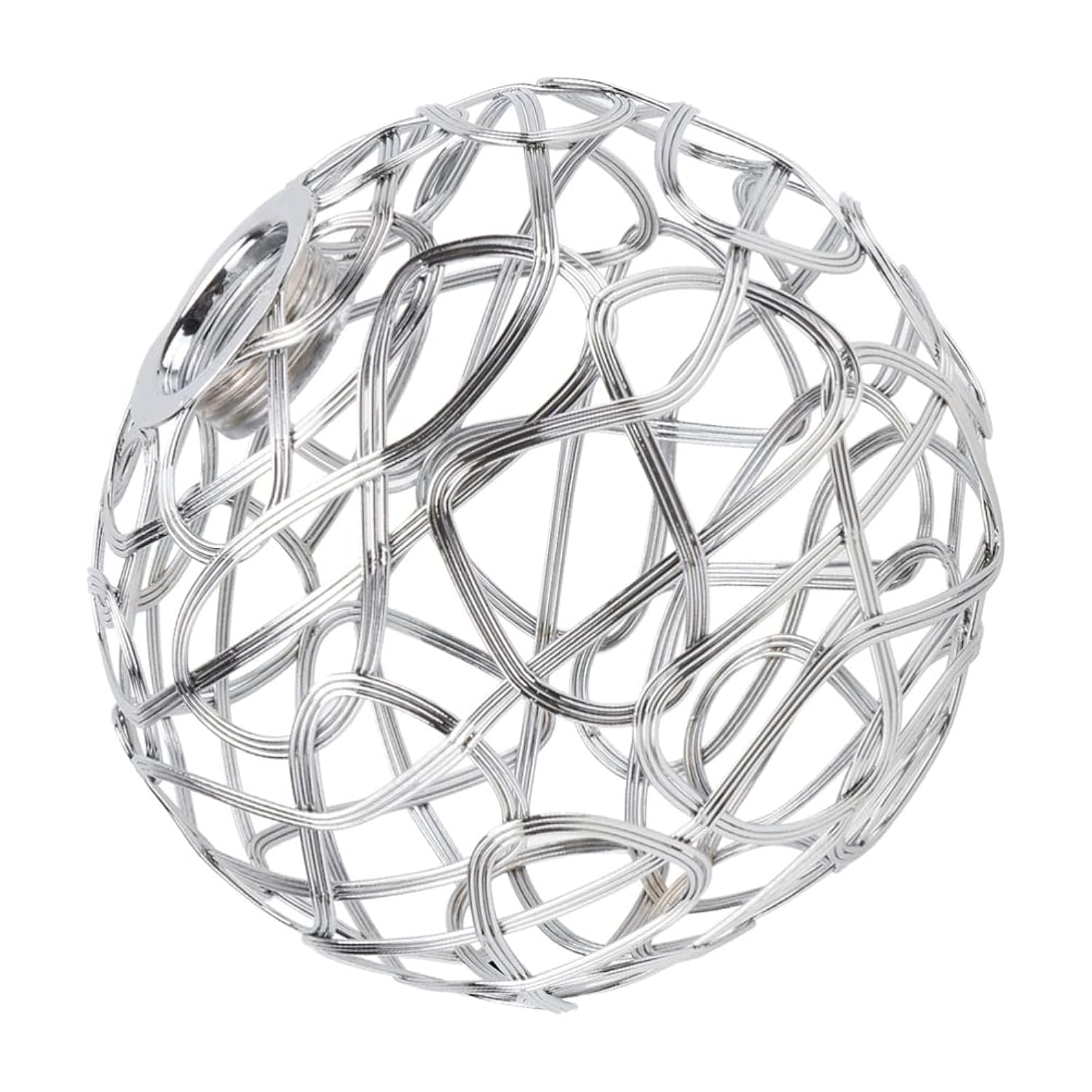 thinkstar Metal Cage Lamp Shade Rattan Lamp Shade Decorative Globe Lamp Shade Clip On Chandelier Light Covers Ceiling Pendant Ligh…