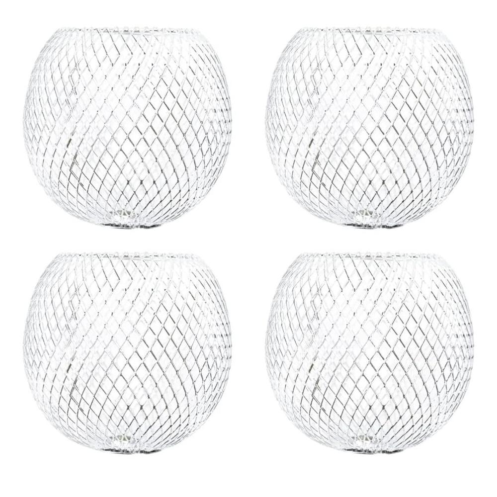 thinkstar Metal Lamp Shade 4Pcs Metal Pendant Lamp Shade Decorative Spherical Lamp Shade Hollow Out Light Covers Table Lamp Shades…