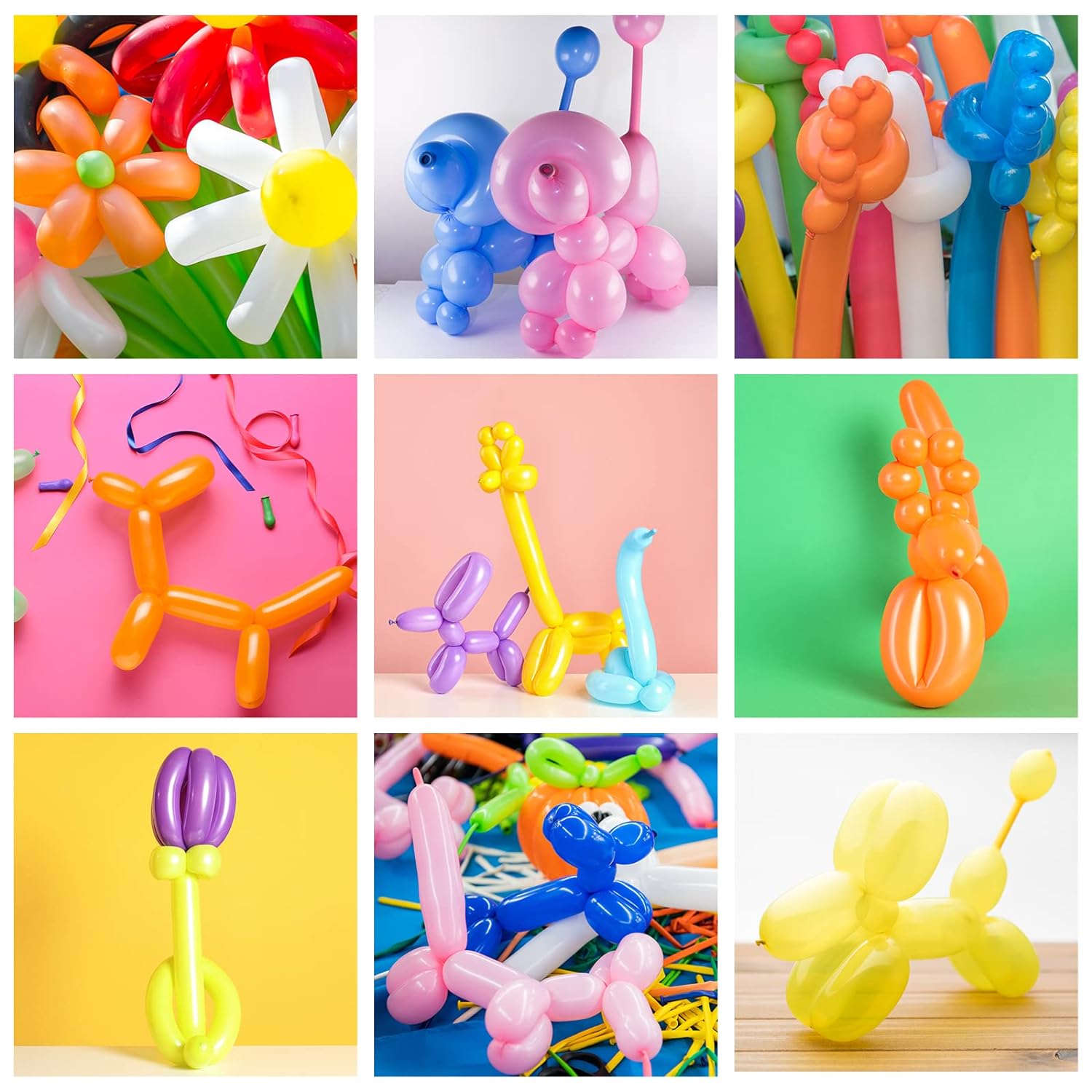 thinkstar 260 Balloons, 450Pcs Colorful Long Balloons With Pump, Premium Twisting Balloons Animals Magic Balloons For Birthday Wed…