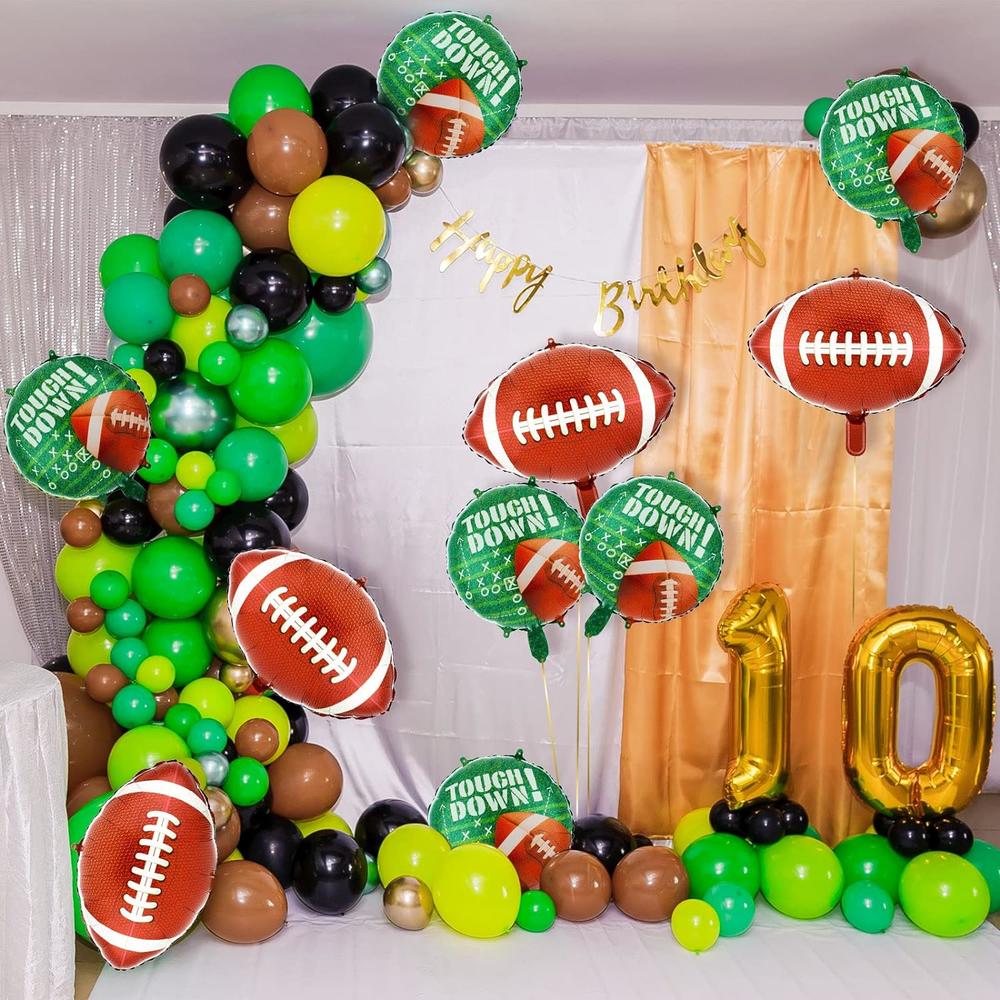 thinkstar 20 Pieces Football Balloons Football Foil Balloons Rugby Balloons 18 Inch Touch Down Balloons For Tailgate Game Day Spor…