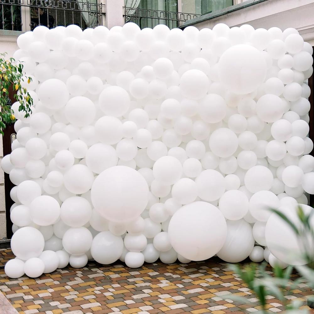 thinkstar 1010 Pcs Balloons Bulk White Multi Size Latex Party Balloons 18 Inch 12 Inch 5 Inch Balloon Arch Balloons Garland For We…