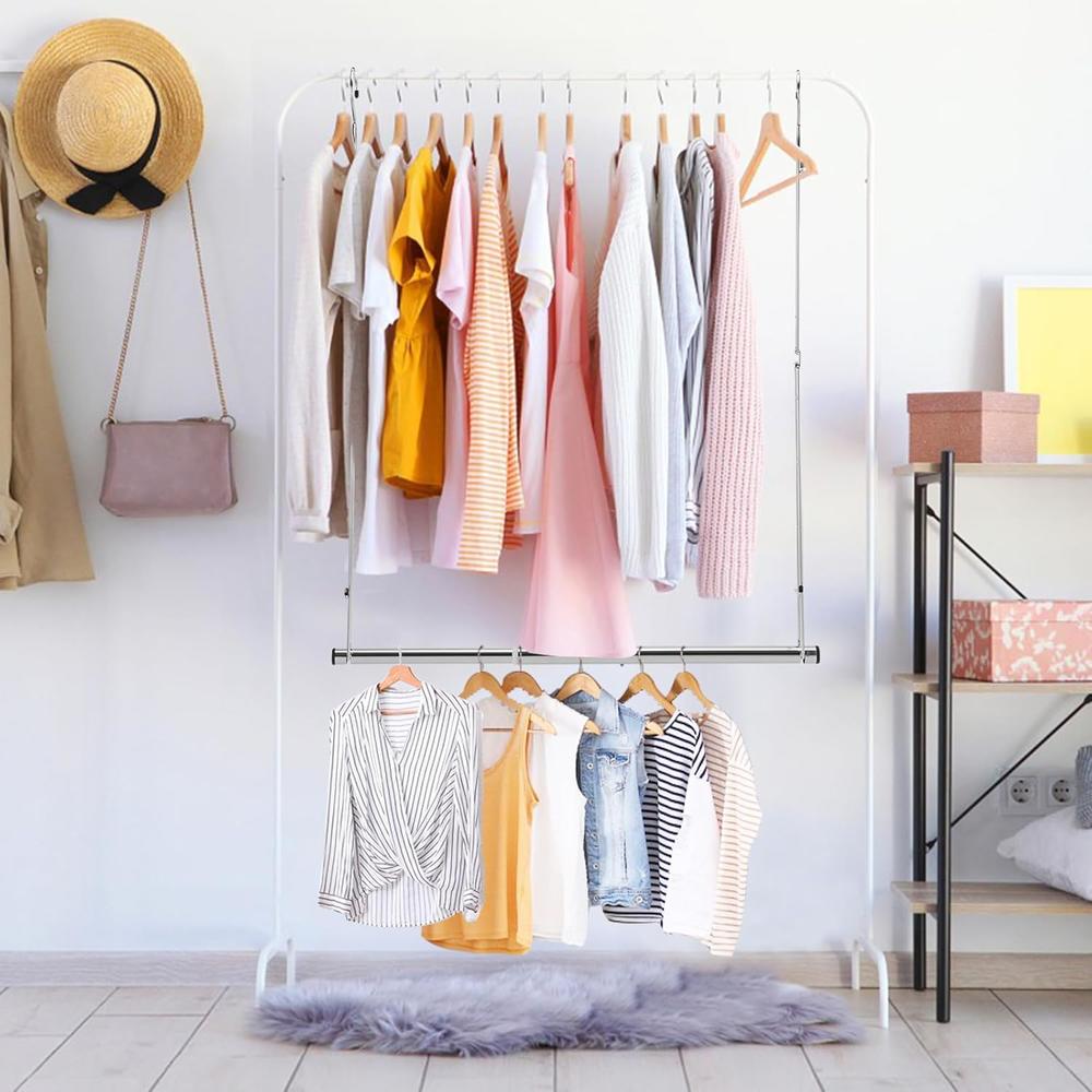 thinkstar Extra Hanging Rack For Closet Hanging Closet Rod, Adjustable ...