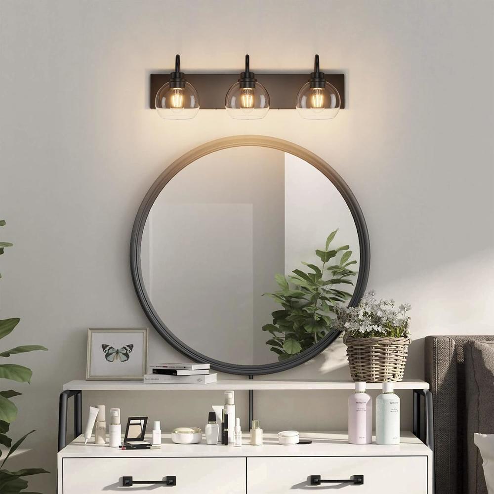 thinkstar Black Bathroom Vanity Light, Industrial Bathroom Light ...