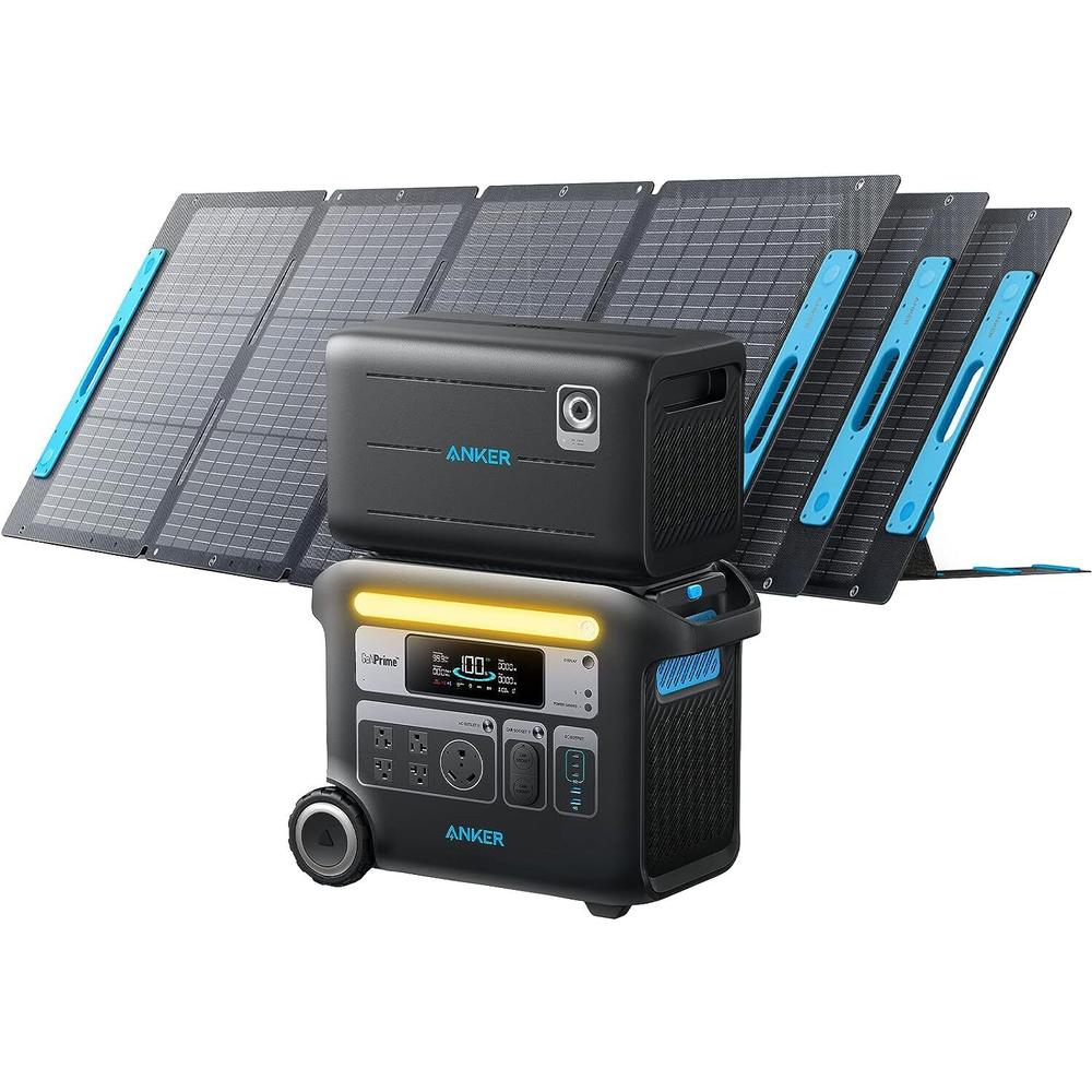 Anker Play Anker Portable Power Station 4096Wh with Expansion Battery 3×200W Solar Panels