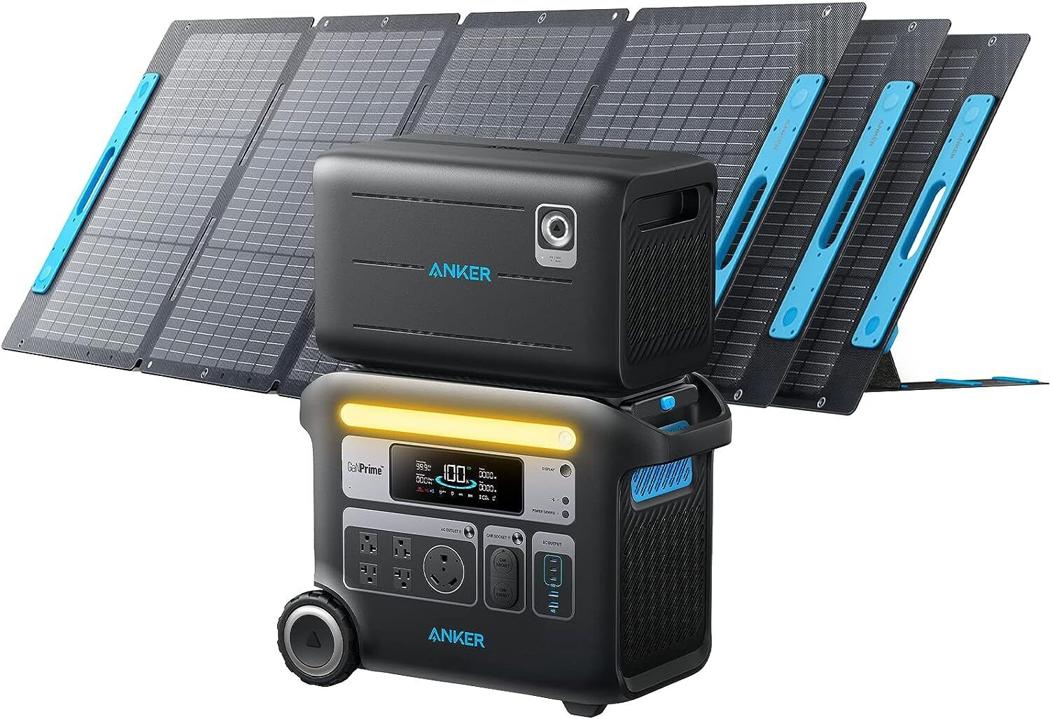 Anker Play Anker Portable Power Station 4096Wh with Expansion Battery 3×200W Solar Panels