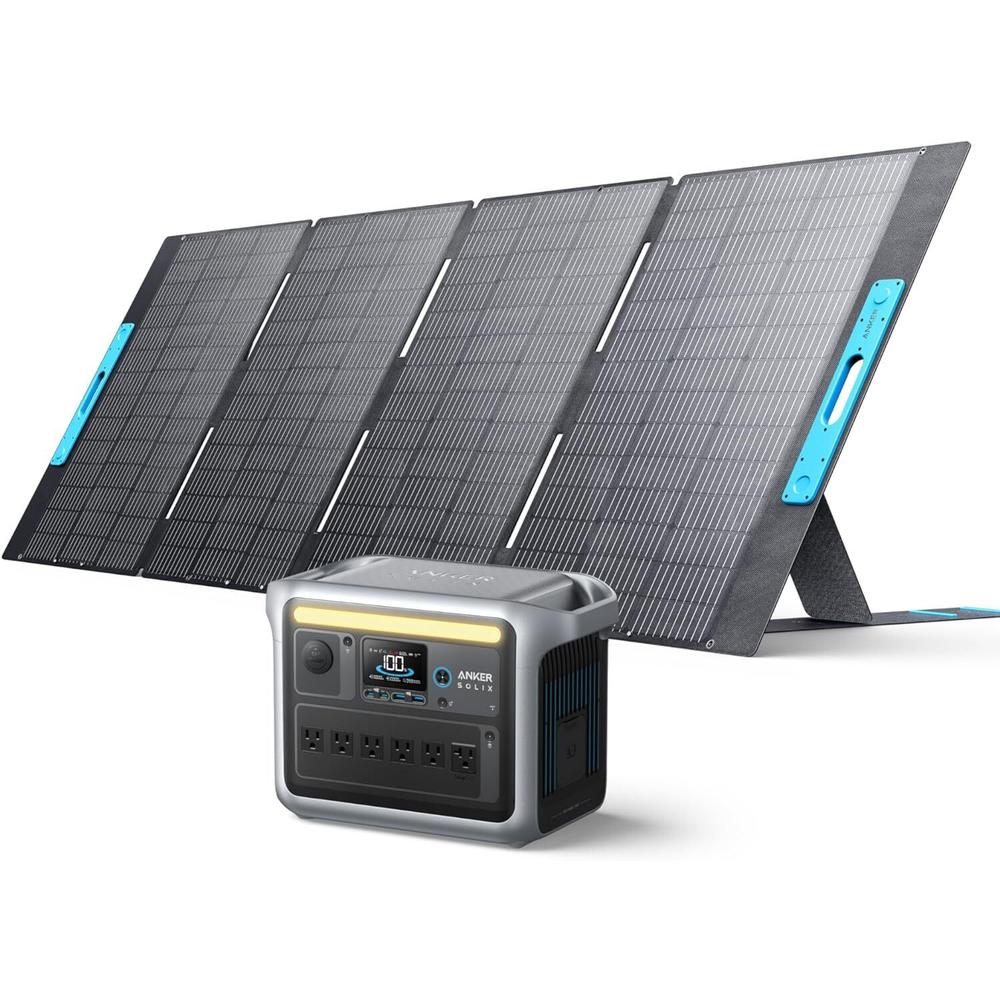 Anker Play Anker SOLIX C1000 Portable Power Station +400W Solar Panel 1800W Solar Generator