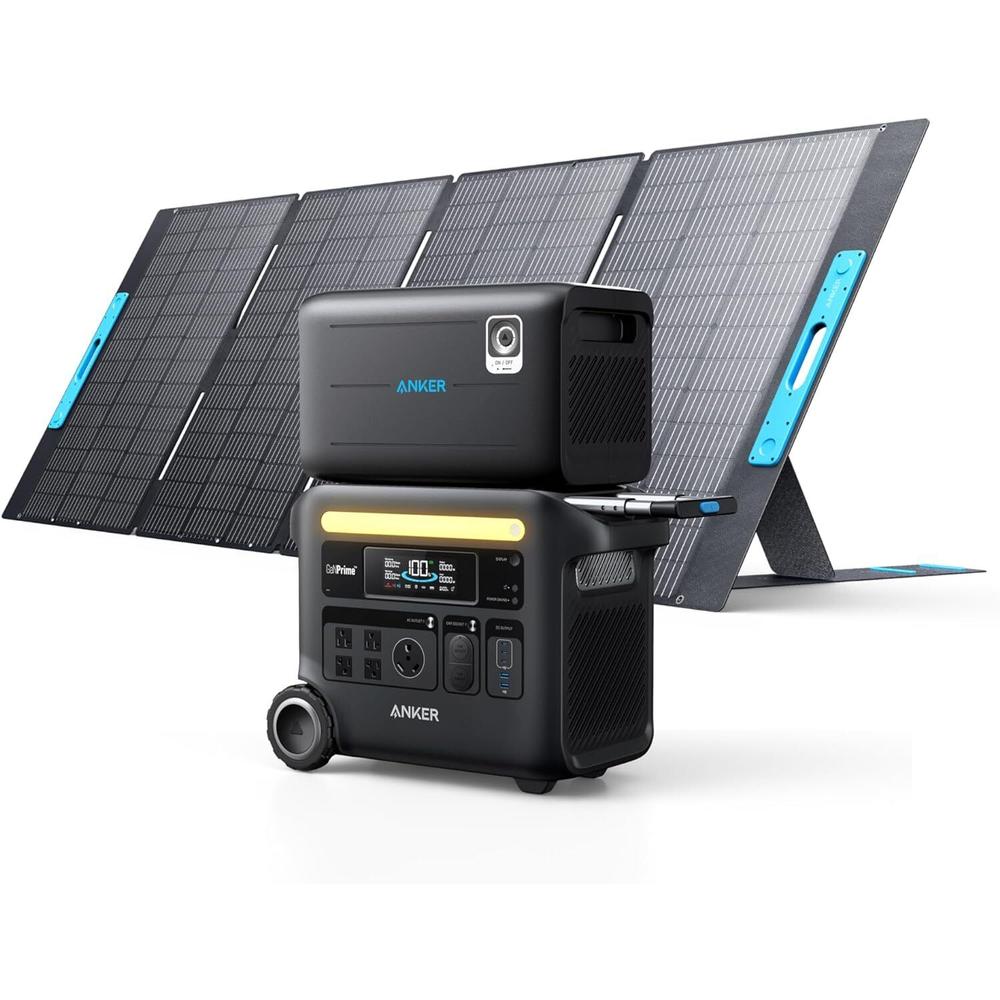 Anker Play Anker SOLIX F2600 Portable Power Station w/ Expansion Battery ,400W Solar Panel
