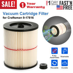 imountek Vacuum Filter Filter For Shop Vac / Craftsman 17816, 9-17816 Replacement Wet Dry