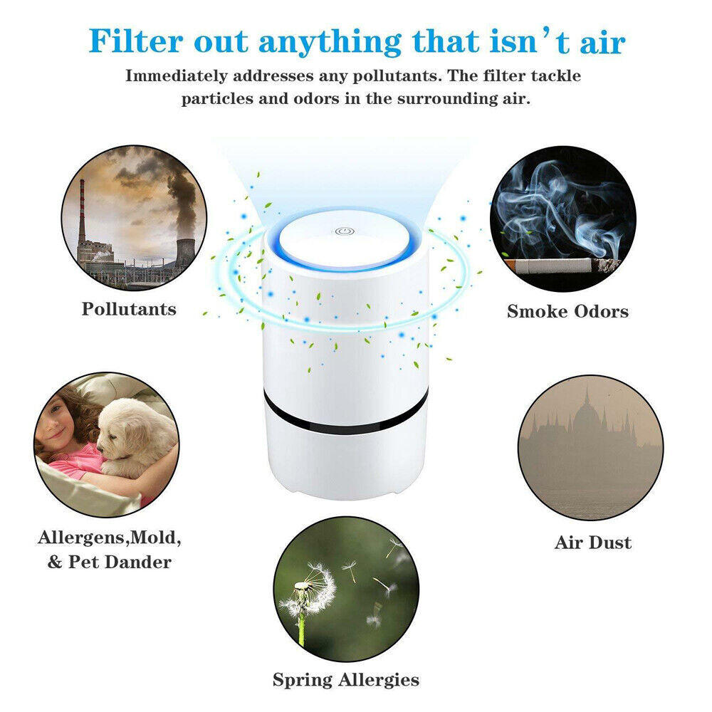 thinkstar New Usb Portable Air Cleaner Air Purifier For Home W/ Hepa Pm2.5 Eliminator Us