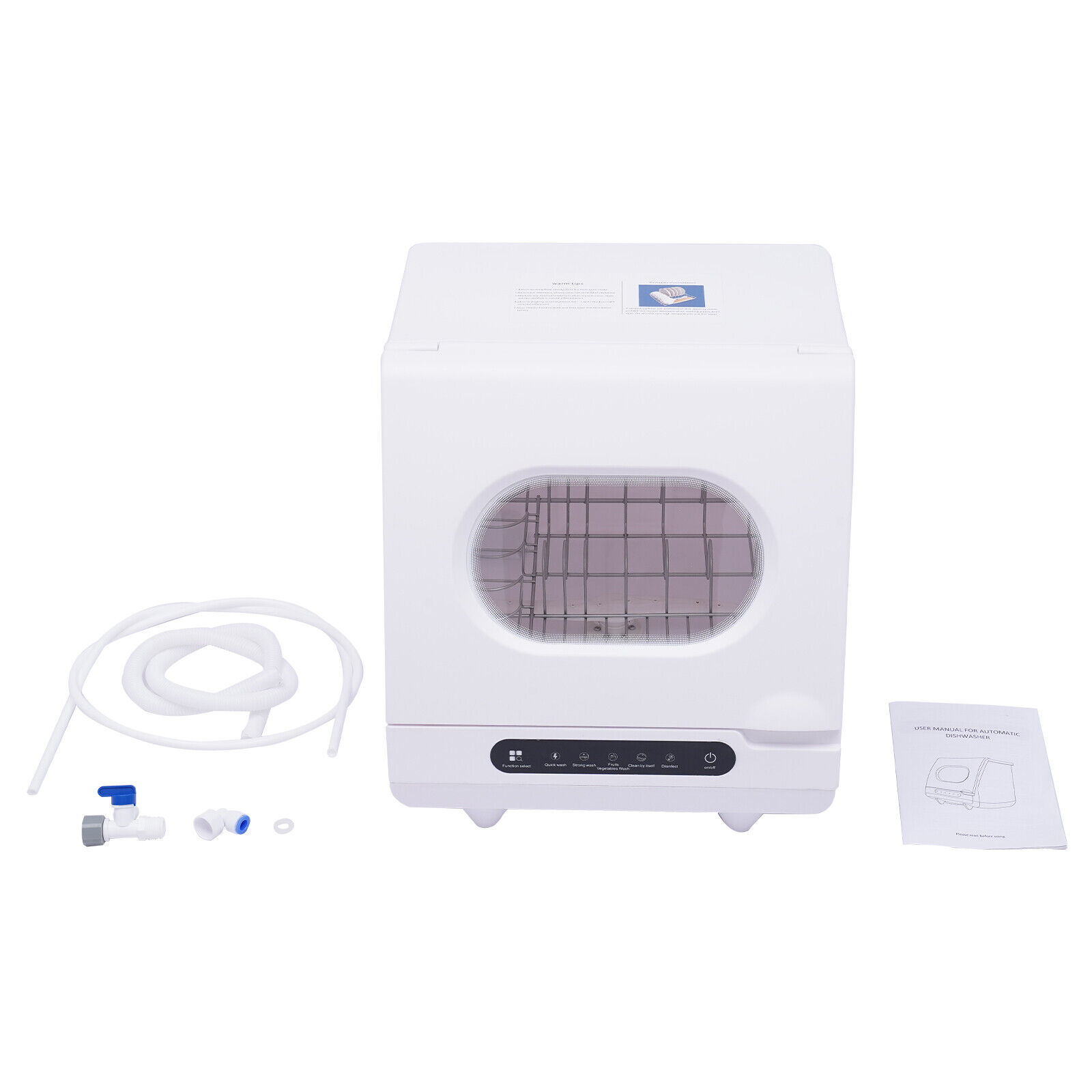 thinkstar White Portable Countertop Dishwasher Compact Dishwasher 5 Washing Program 1200W