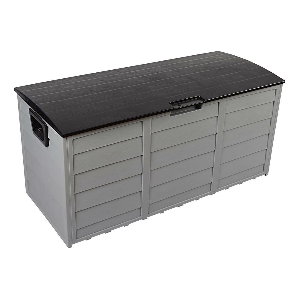 thinkstar All Weather Uv Pool Deck Box Storage Shed Bin Backyard Patio Outdoor W/ Wheel