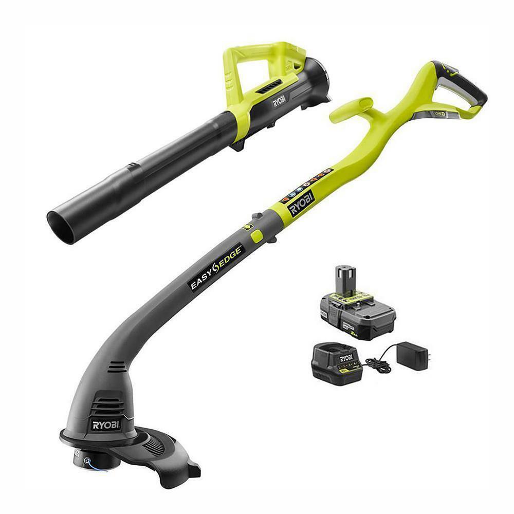 thinkstar Ryobi Weed Eater String Trimmer Edger Blower Combo Kit Battery Charger Included