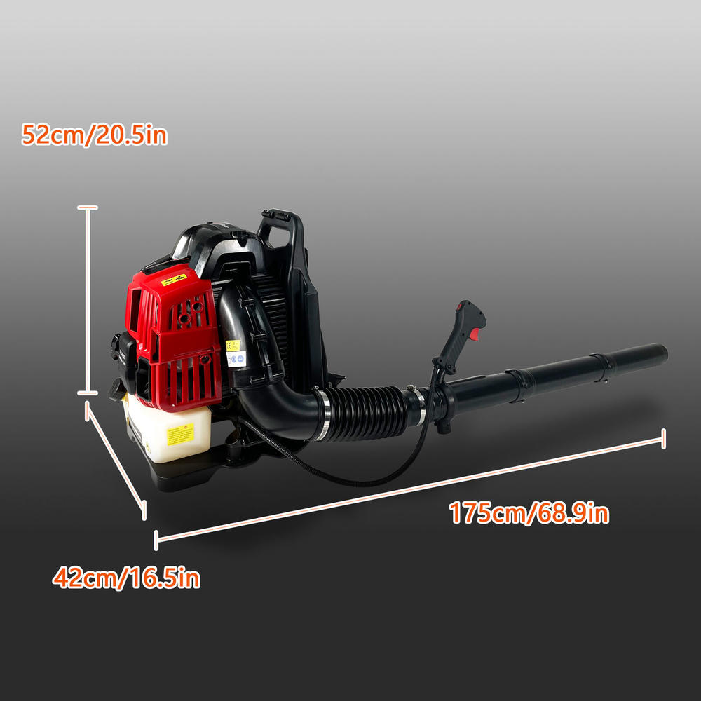 thinkstar 76Cc 4-Stroke Backpack Gas Leaf Blower 660Cfm 200Mph Handle Electric Leaf Blower