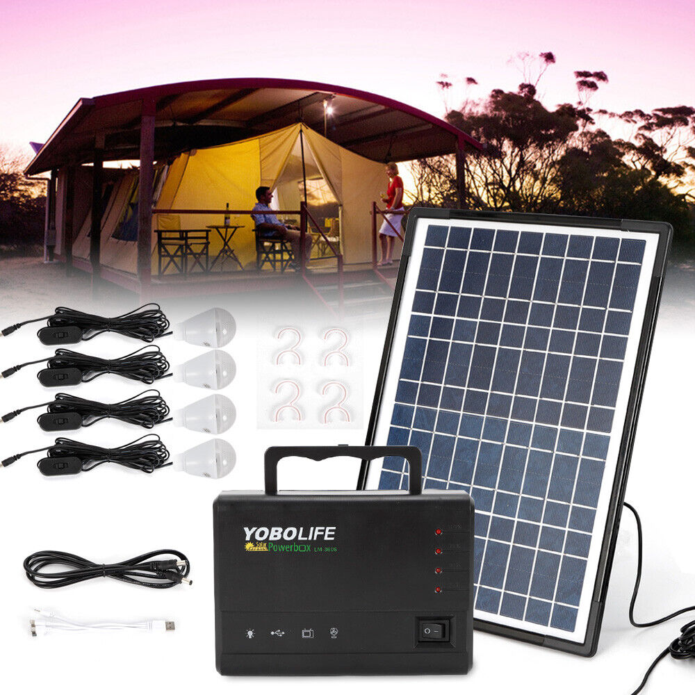 thinkstar Portable Generator Solar Panel Kit Power Station W/ Battery Charger Power Bank