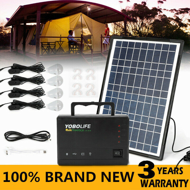 thinkstar Portable Generator Solar Panel Kit Power Station W/ Battery Charger Power Bank