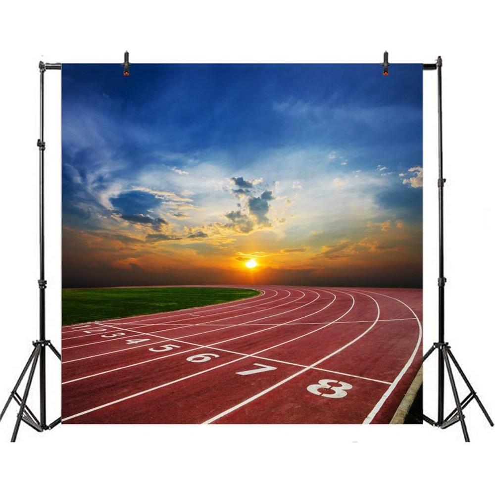 thinkstar 8X8Ft Dusk Running Track Backdrop Vinyl Photography ...