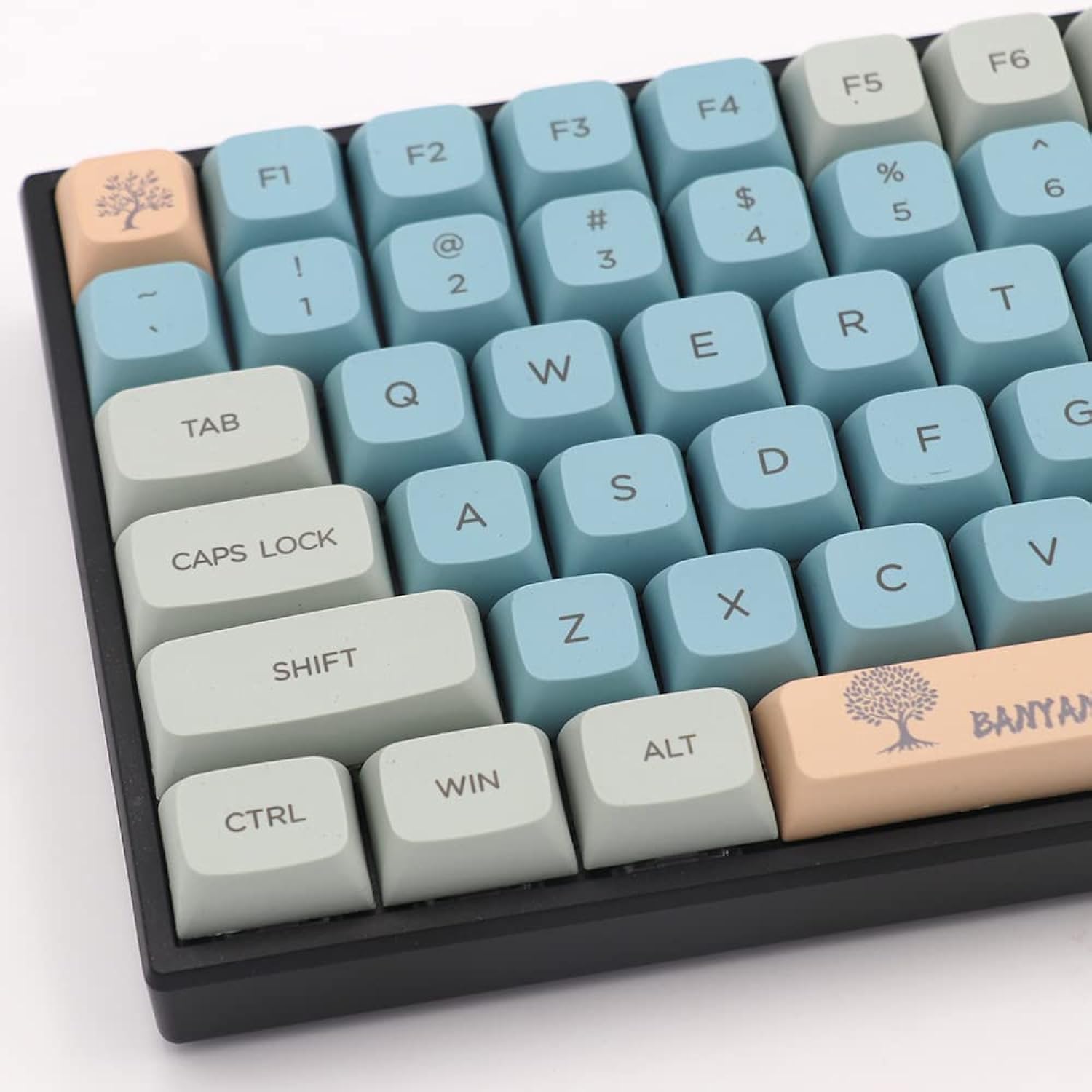thinkstar Banyan Theme Kg1 Profile Keycaps-Thermal Sublimation Pbt Keycap Set,For Mechanical Keyboards, Full Set, English (Us) Layout