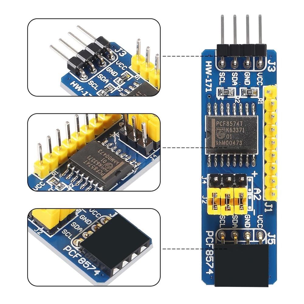 thinkstar 12Pcs Pcf8574 Io Mcu Expansion Board I2C Interface 8Bit I/O ...
