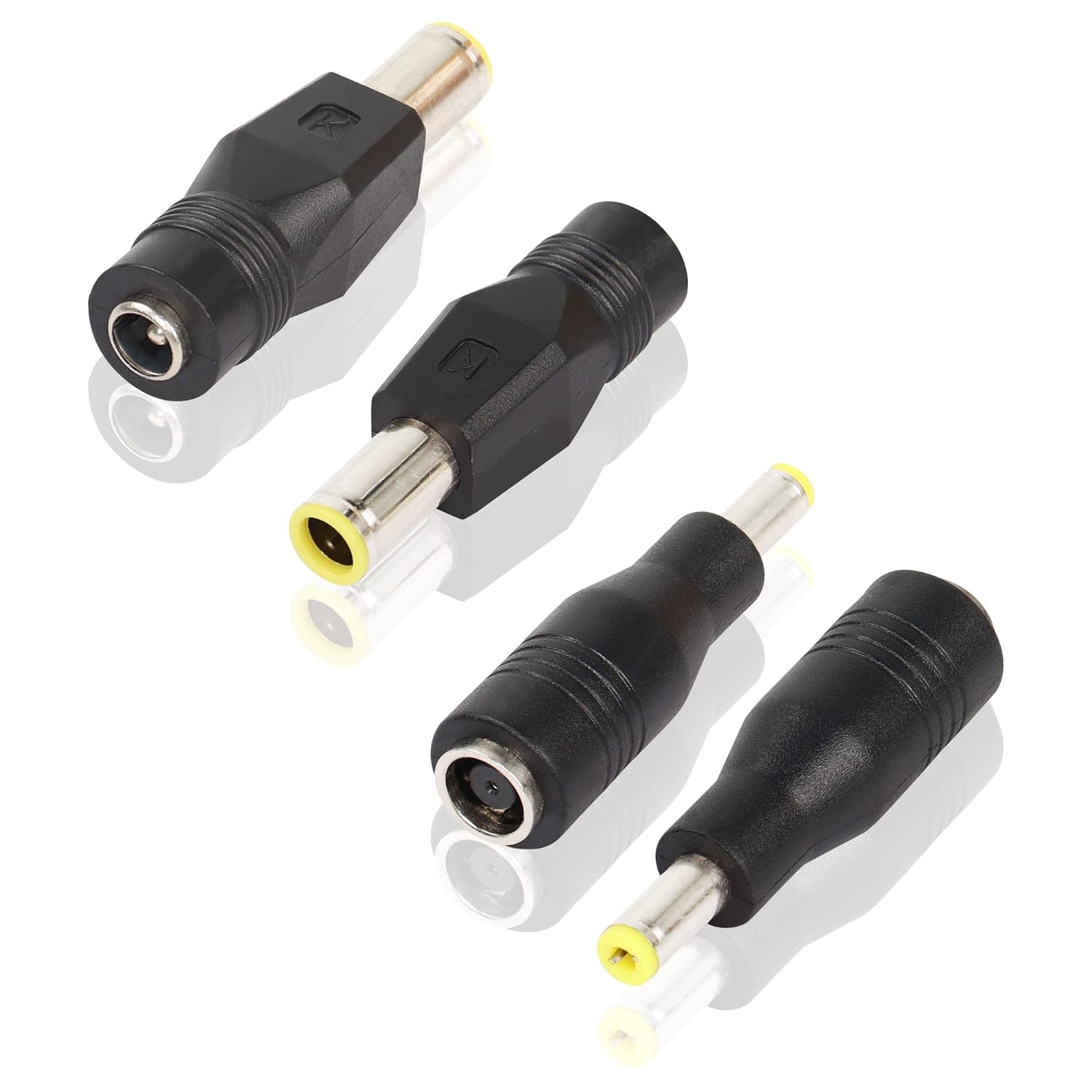 thinkstar Dc Power Plug Adapter,2Pcs Dc 8Mm Male To Dc 5.5Mm X 2.1Mm Female And 2Pcs Dc 5.5Mm X 2.1Mm Male To Dc 8Mm Female Connectors(…