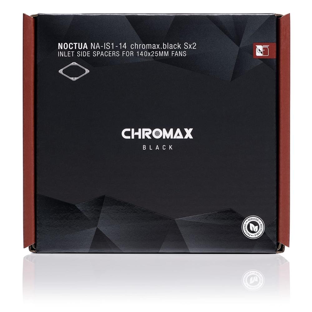 Noctua NA-IS1-14 chromax.Black Sx2, Inlet Side Spacers for 140mm Fans (Black)