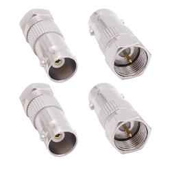 thinkstar (4 Pack) 75 Ohm F Type Male To Bnc Female Plug Jack Connector Adapter Coupler Converter For Cctv Video Applications Coax Coax…