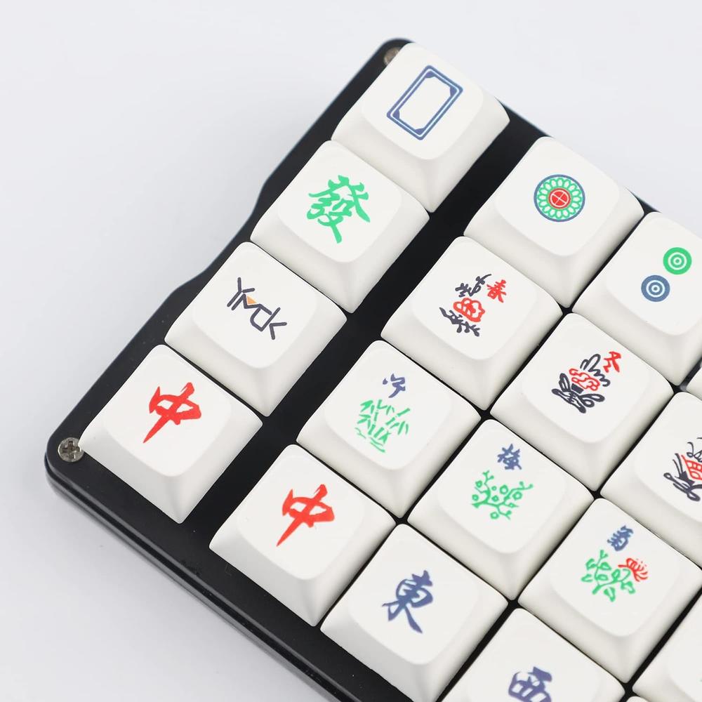 thinkstar Zda Ball Shape Thick Pbt Majiang Mahjong Mah Jong Keycaps Dye Sub Keycap For 21 22 23 24 Mx Switches Numpad Number Pad Numeri…