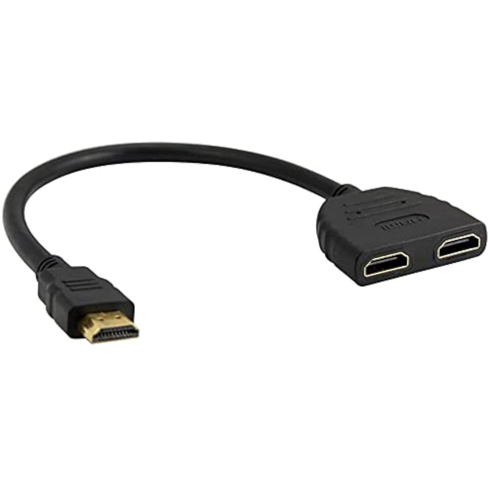 thinkstar Hdmi Male To Dual Hdmi Female 1 To 2 Way Hdmi Splitter ...