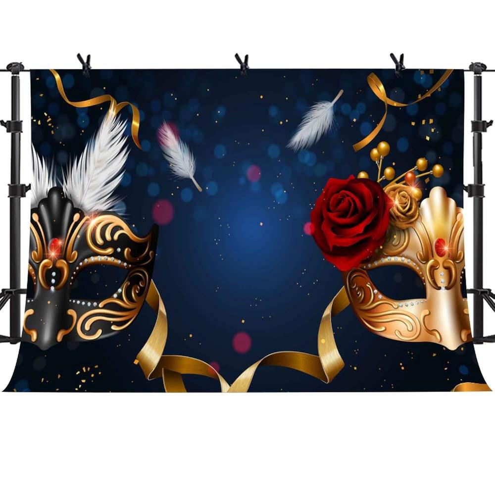 Masquerade Backdrop Using Mask thinkstar Memety Masquerade Party Backdrop Retro Mask Birthday Photo ...