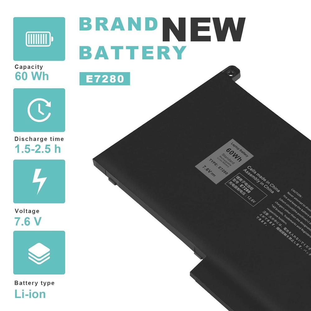 thinkstar 60Wh F3Ygt Laptop Battery For Dell Latitude 12 7000 7280 7290/13 7000 7380 7390 P29S002/14 7000 7480 7490 P28S P28S001 P73G P…