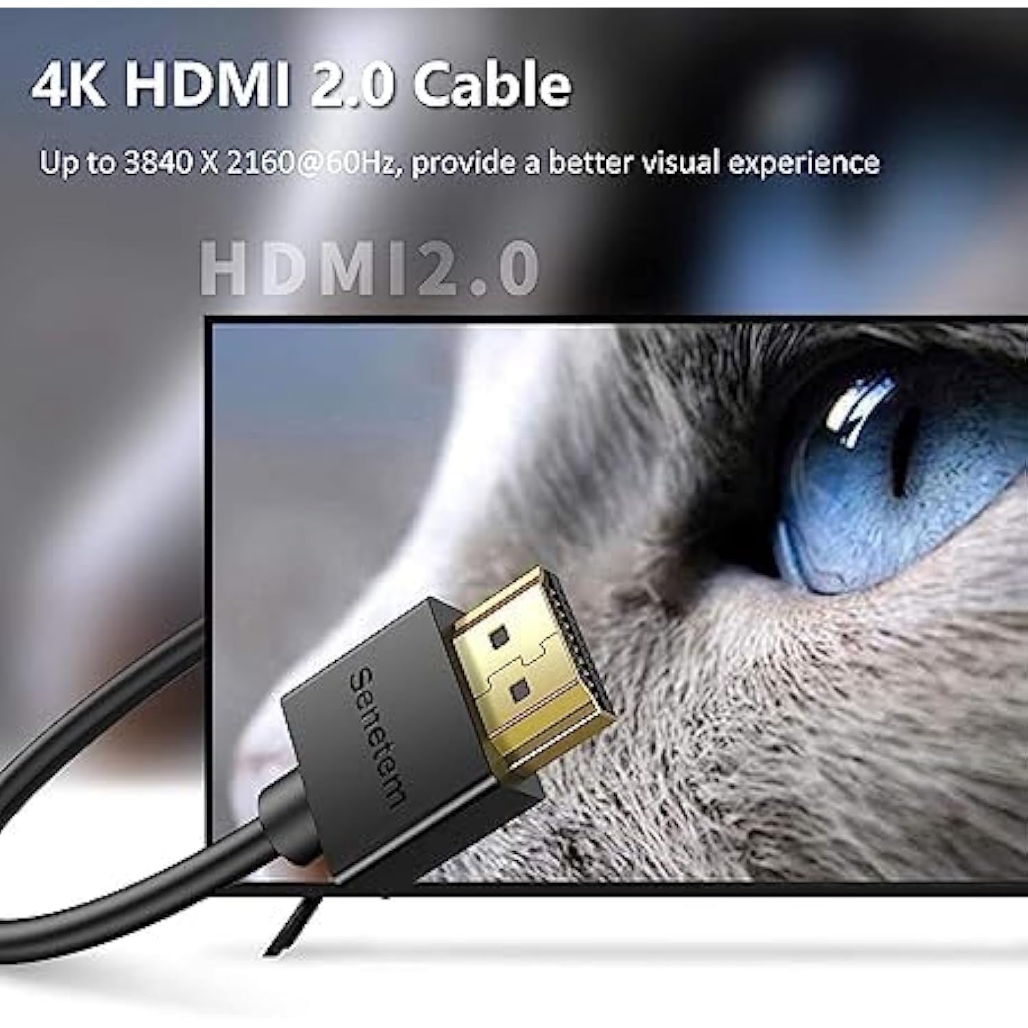 thinkstar 4K Hdmi Cable 1.6 Ft High Speed (4K@60Hz, 18Gbps), Hdmi 2.0 Cord, Thin Hdmi Cable, Low-Profile Gold-Plated Connectors - 4K, 2…