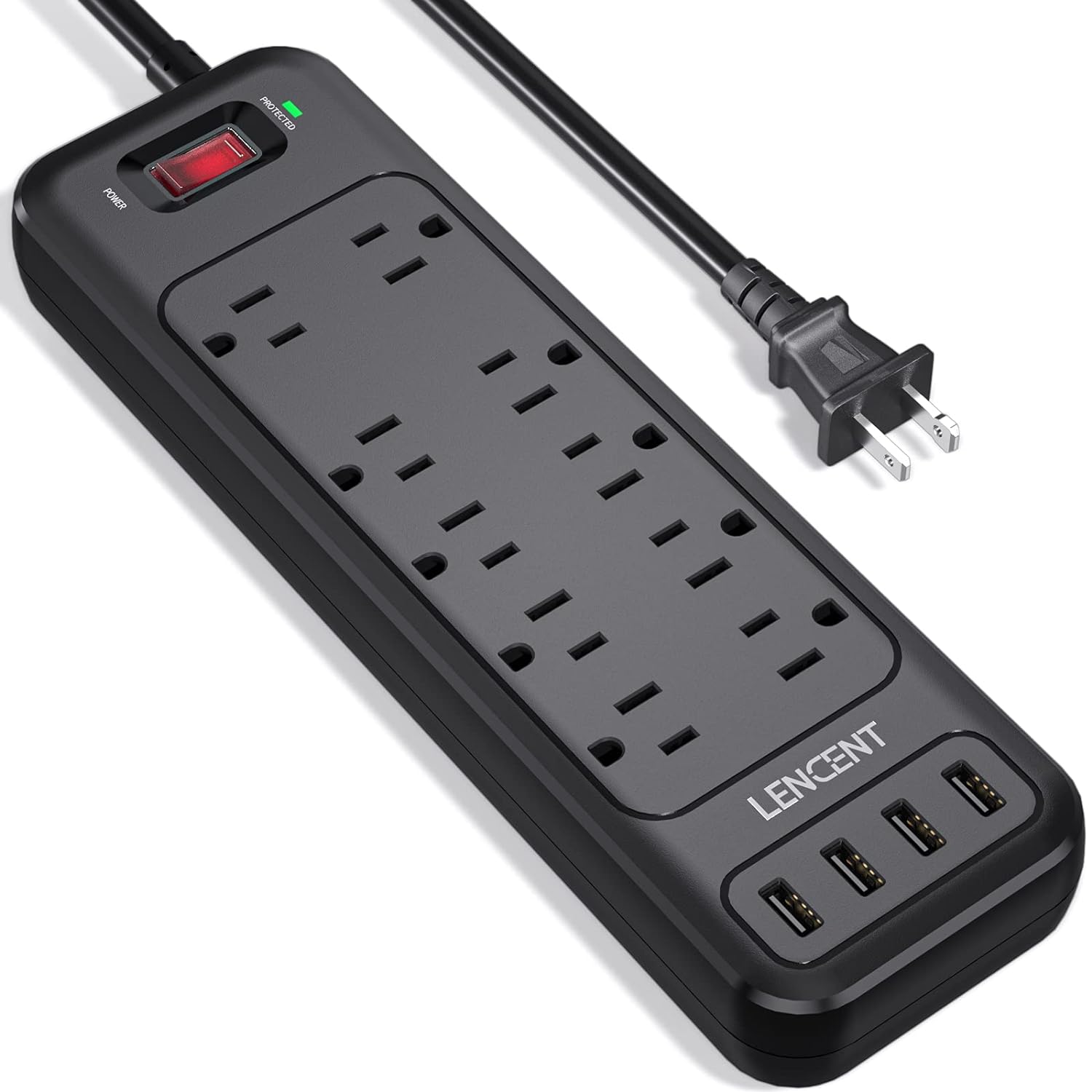 thinkstar 2 Prong Power Strip, Polarized 3 Prong To 2 Prong Outlet Adapter, 1700J Surge Protector, 6Ft Extension Cord, 10 Ac Outlets & …