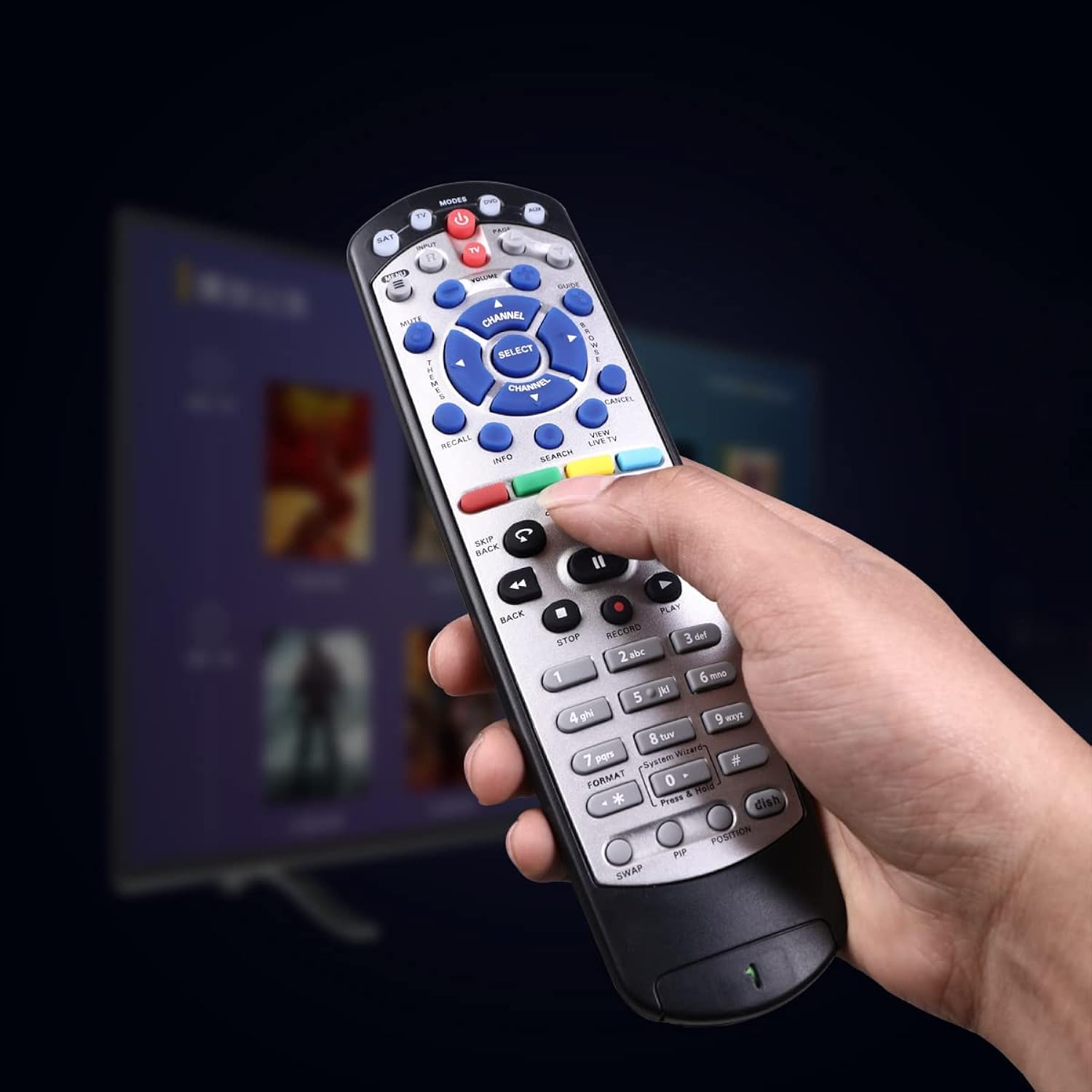 thinkstar New Ir Remote Control Replecement For Dish Network 20.1 Ir Satellite Receiver Tv Dvd Vcr