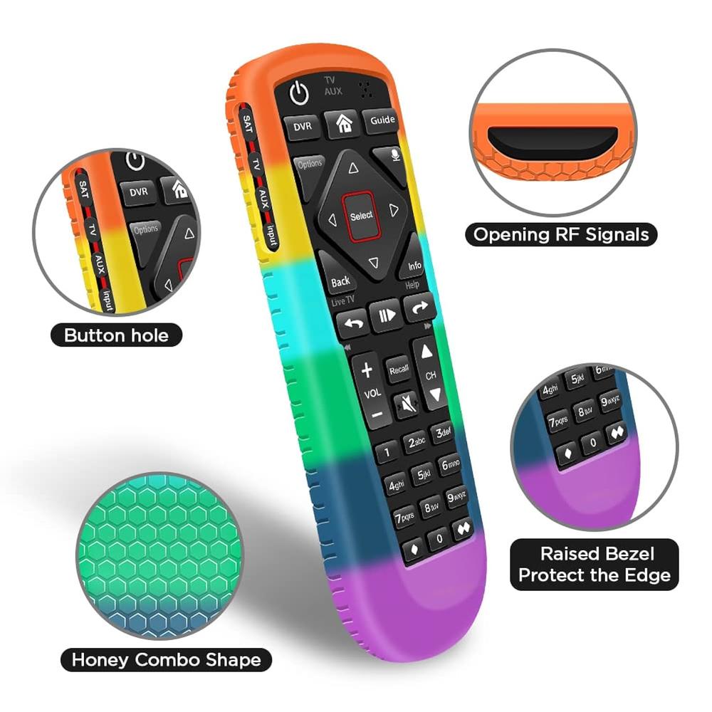 thinkstar 3 Pack Case For Dish Network Remote 52.0/54.0, Silicone Cover For Dish Tv Remote Controller Skin Protective Universal Replace…