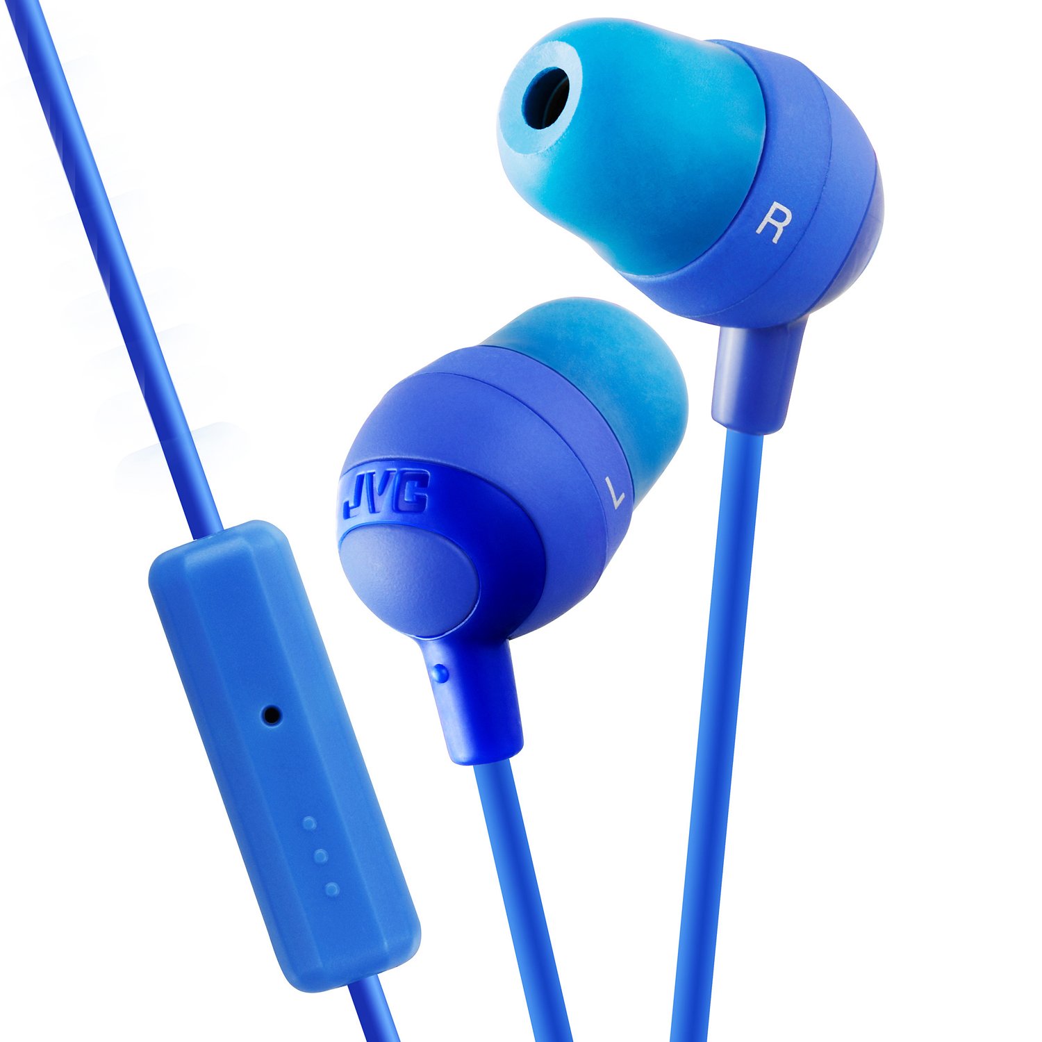 JVC Kenwood JVC HAFR37A Marshmallow Headphones with Mic, Blue