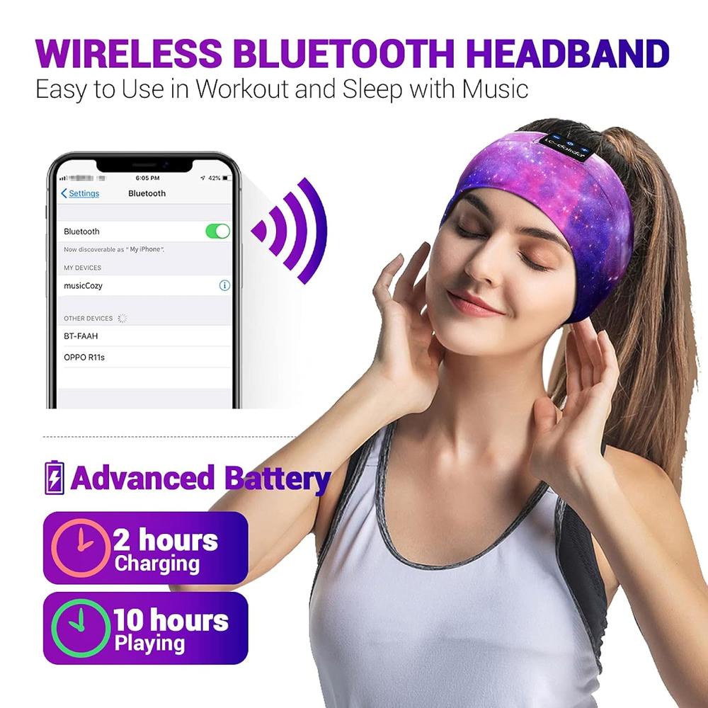 thinkstar Sleep Headphones Bluetooth Headband Sleeping Wireless Headband Headphones With Thin Hd Stereo Speakers Perfect For Side Sleep…